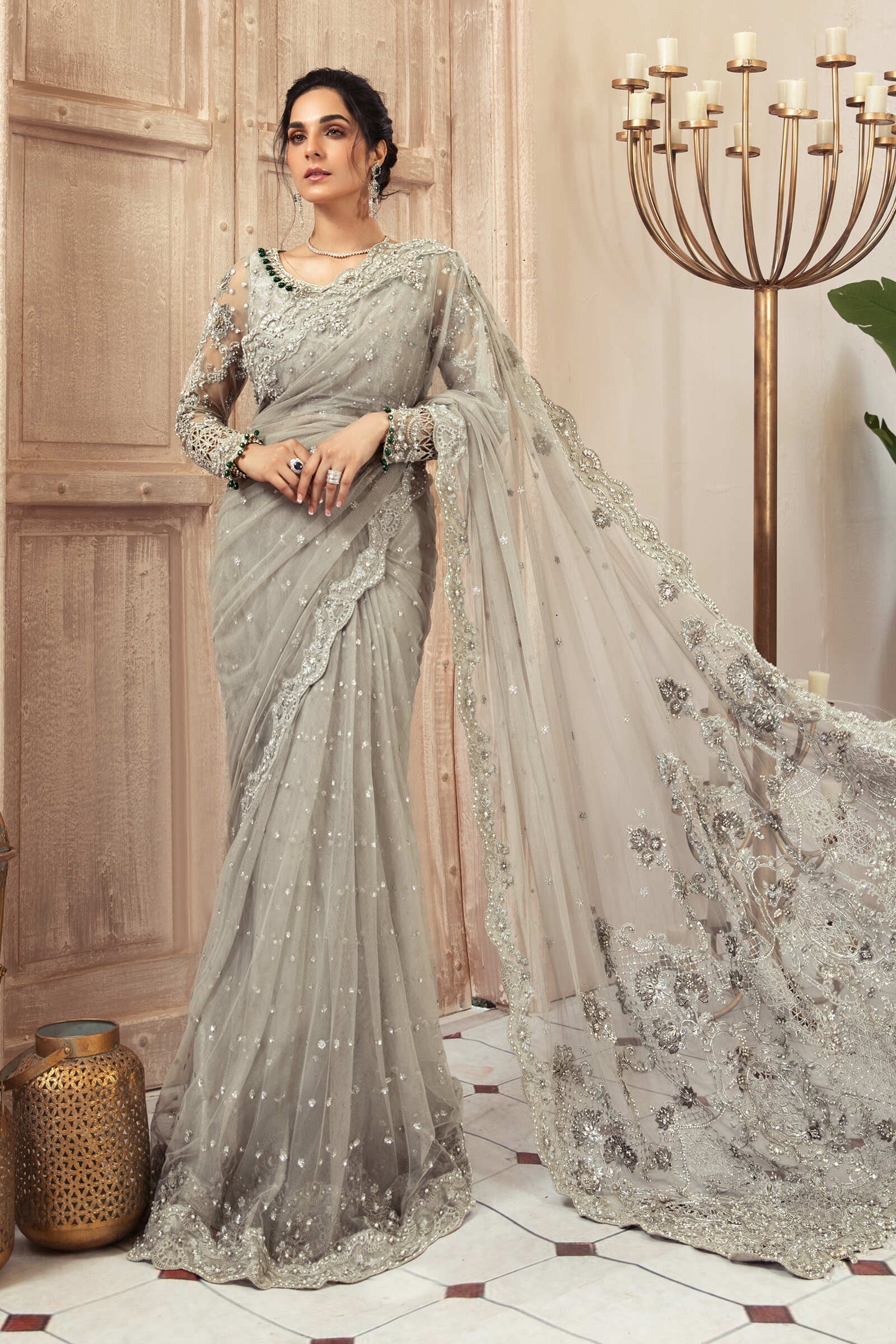 Drape Grey Saree