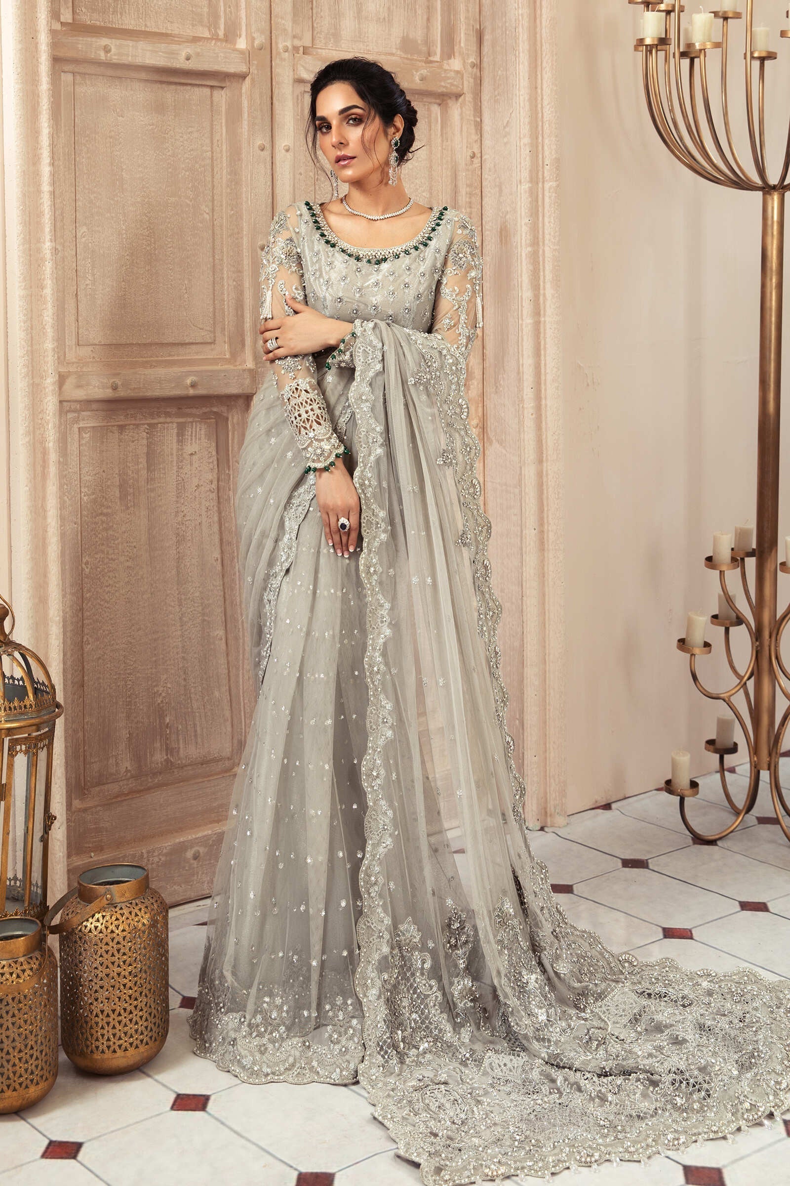 Drape Grey Saree