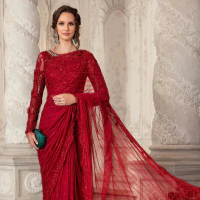Saree Red MC-051